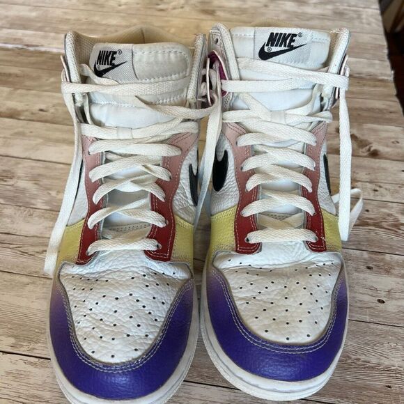 NIKE Dunk High Women’s 9 Summit White Black Red FD0802-100 Shoes Trainers - Picture 15 of 15